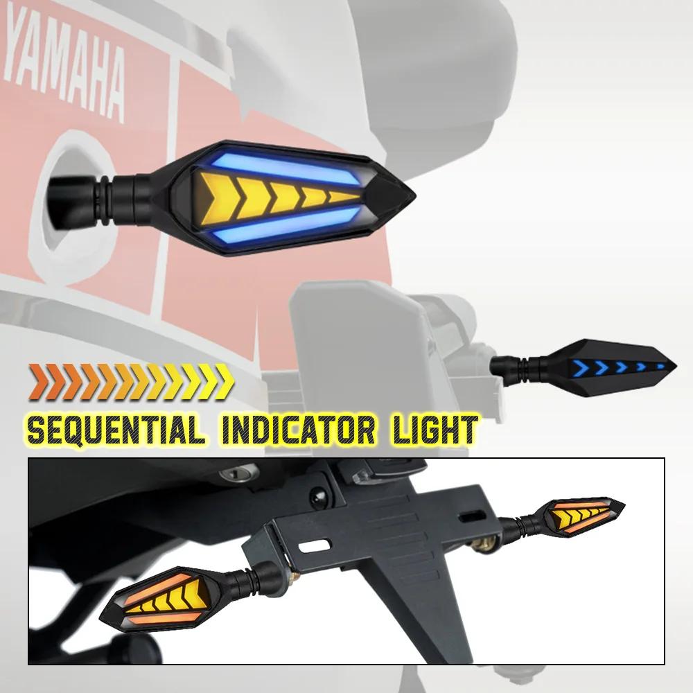 2Pcs Motorcycle Turn Signal Light Universal 12V Blinker Indicator Waterproof Moto Warning Rear Tail Lights Running Lamp Lighting