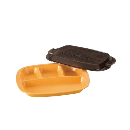 Tatsumiya (Tatsumiya) Wood Grain Uchiben (Khaki/White) Size: Approx. W26 D20 H5 55160