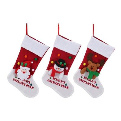 Christmas Tree Decoration 3D Cartoon Christmas Socks 2024 New Year Gift Pouch