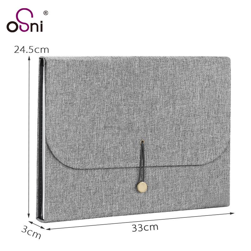 13-Grid Accordion File Folder for Document Storage and Organization чёрный