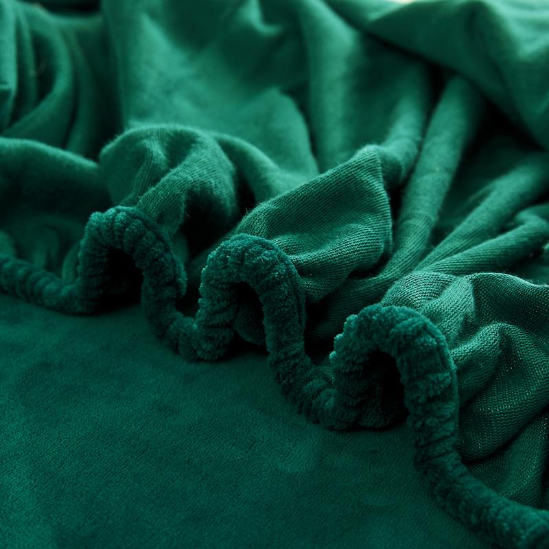 Warm Winter Plush Fitted Sheet Elastic Mattress Cover Fluffy Coral Fleece Bed Linen Luxury Double Bed Velvet Protector