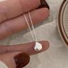 VENTFILLE Silver Color Bowknot Snake Bone Chain Necklace For Women Girl Simple Design Korean Jewelry Dropshipping
