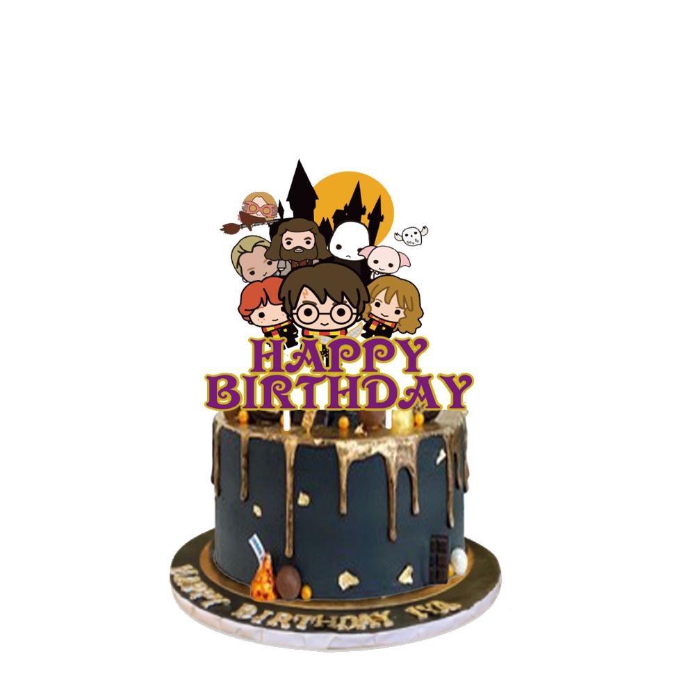 Harry Potter Birthday Party Supplies Disposable Cutlery Paper Plates Paper Cups Tissue Boys Decorating Birthday Arrangements