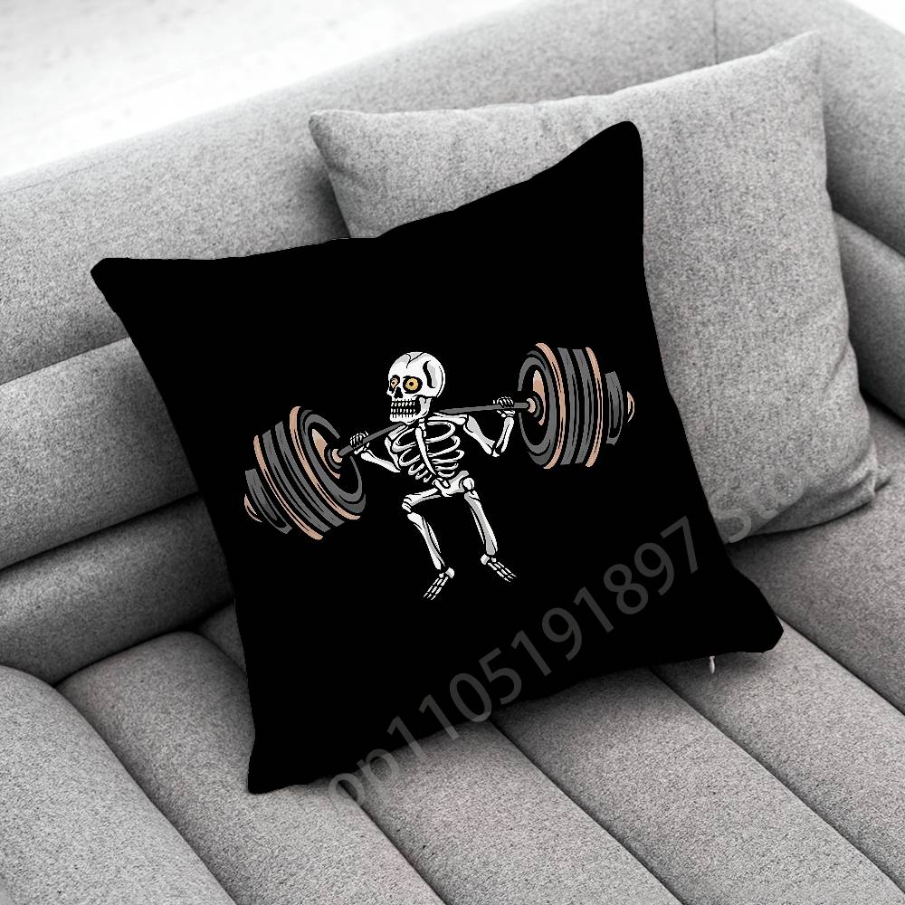 Gym Fitness Cartoon Funny Throw Pillow Case For 45x45cm 40x40cm 30x30cm 50x50cm 55x55cm Square Home Pillowcase Case 30cmx30cm