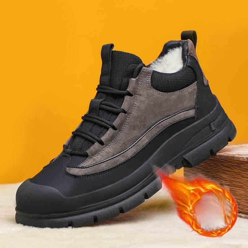 Zima Nowe Bawełniane Buty Wysokie Buty Męskie Grube Pluszowe Ciepłe Śniegowce Outdoor Wodoodporne i Mrozoodporne Ciepłe Bawełniane Buty