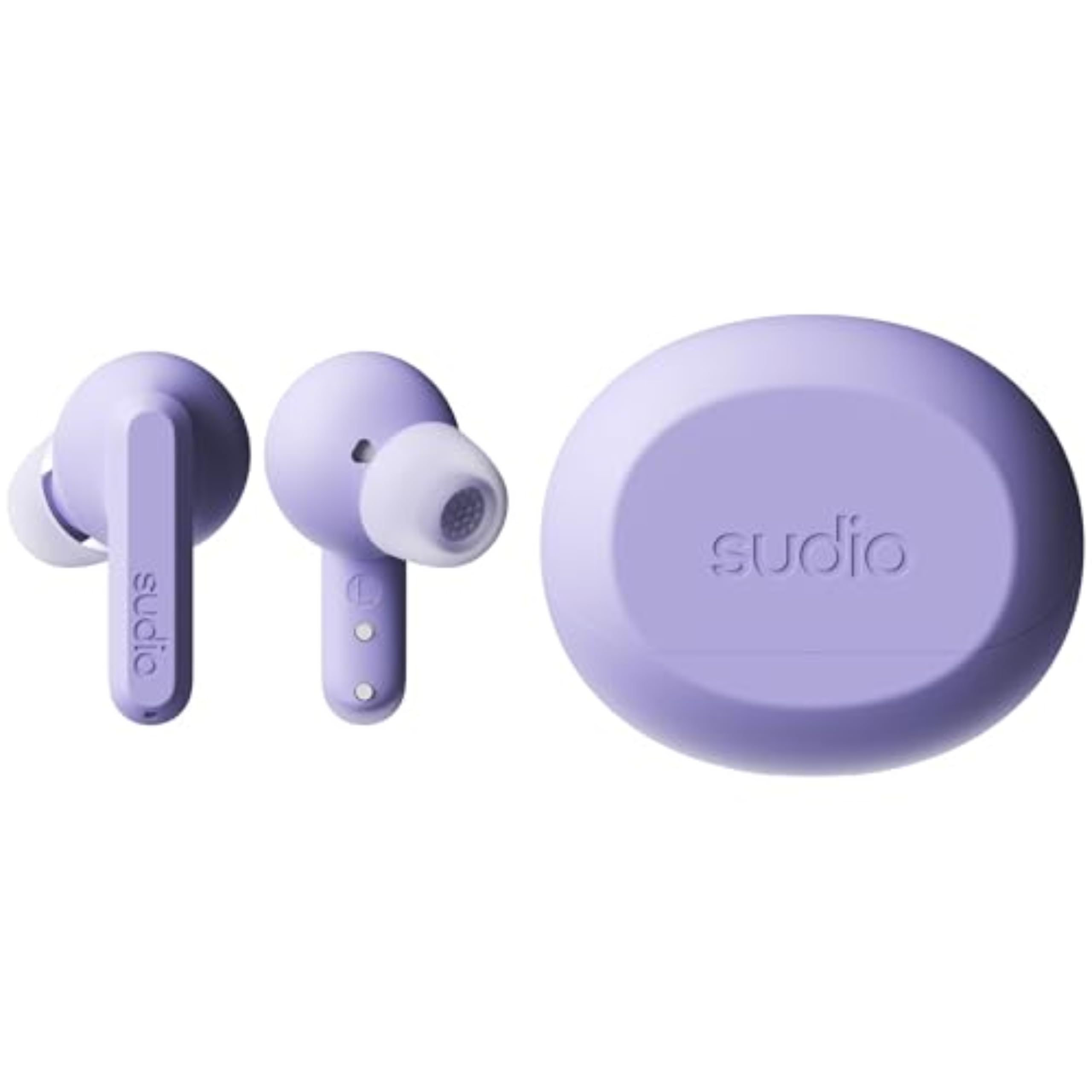 

SUDIO A3 Pro Wireless Earphones with Mic Compatible with iOS and Android ANC Noise Cancelling (Soft Purple) In-Ear (Bluetooth 5.4 / / / Waterproof)