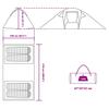 Tunnel Tent with Roof and Storage Blue 510 x 240 x 156 cm Taffeta