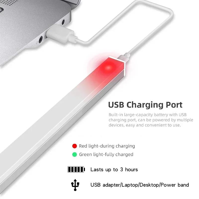 2pcs Smart LED Sensor Light USB Rechargeable Cabinet Lighting Suitable for Kitchen Wardrobes Cabinets Stairs Corridors Shelves