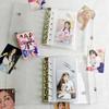 A7 Glitter Transparent Double ButtonDIY Binder Photocards Collect Book Diary Agenda Planner Cover Album Stationery