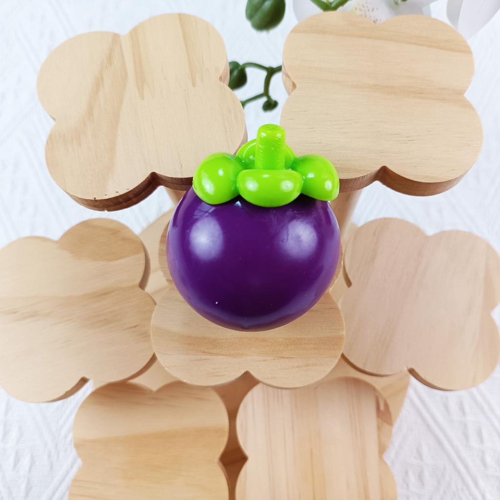 Simulated Mangosteen Squeeze Toy Slow Rising Anxiety Stress Relief Fruit Fidget Toy New Stress Ball Toy Birthday Holiday Gift