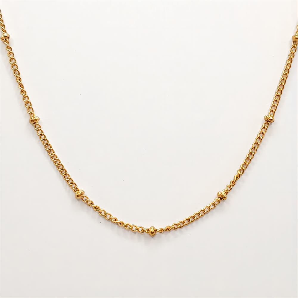 Acier Inoxydable Plaqué Or Délicat Minimaliste Zircon Charme Chaîne Anti-ternissement Pierre Cz Ronde Transparente Collier pour Femmes Bijoux