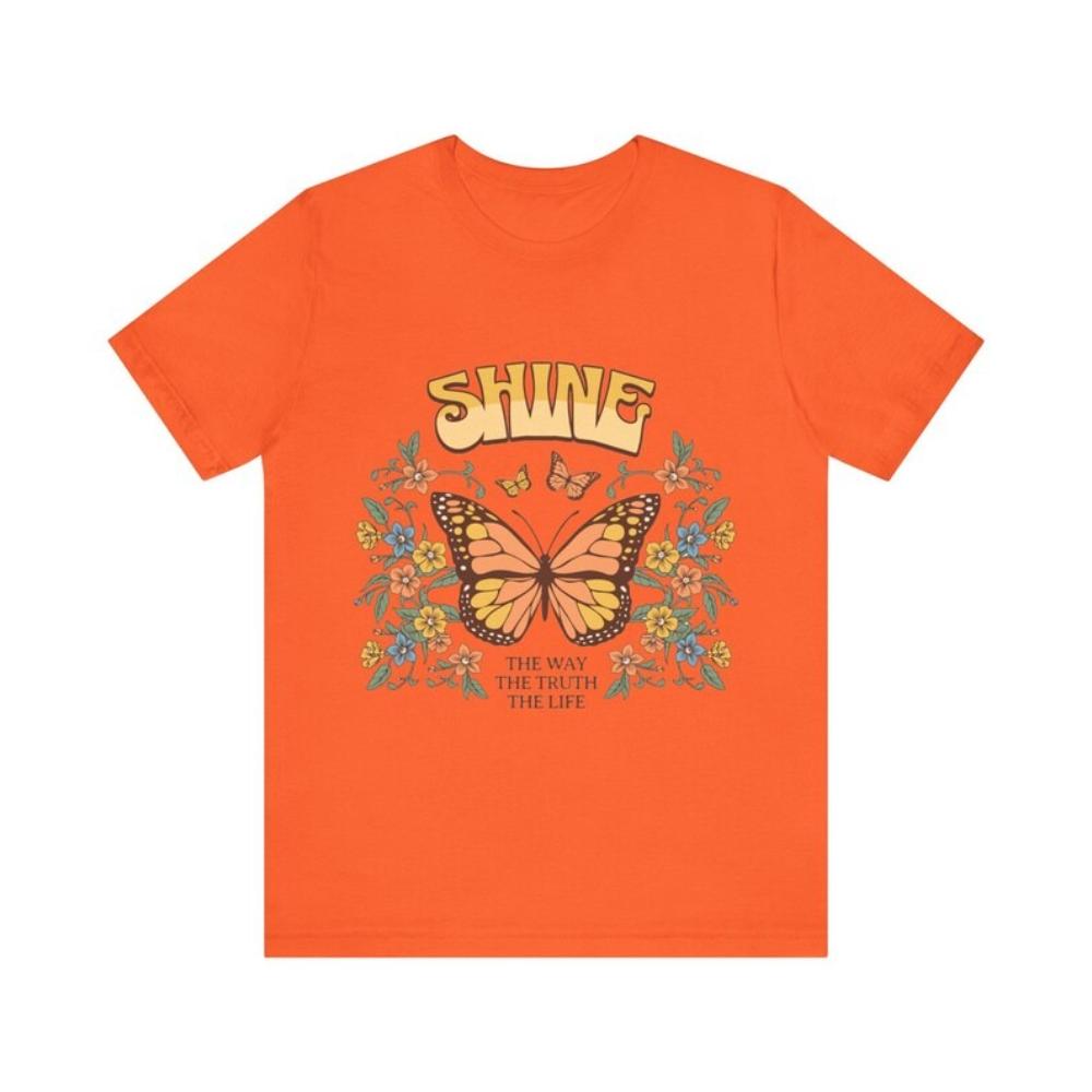 Women Shine The Way The Truth The Life Butterfly Graphic T Shirt Summer Fashion Casual Outdoors Streetwear Aesthetic Shortsleev S