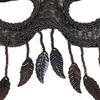 Contemporary Feather Embellished Plastic Eye Cover Lightweight Costume Ball Mask For Festive Event for Women Girls