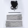 1920s Flapper Party Costume Accessories for Women Vintage Rhinestones Headpiece Long Gloves Masquerade Party Wear