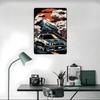 Sports Car Skyline GTR R34 Poster Customized Wall Art Vintage Metal Signs Retro Tin Plaque for Man Cave Home Decoration Luxury