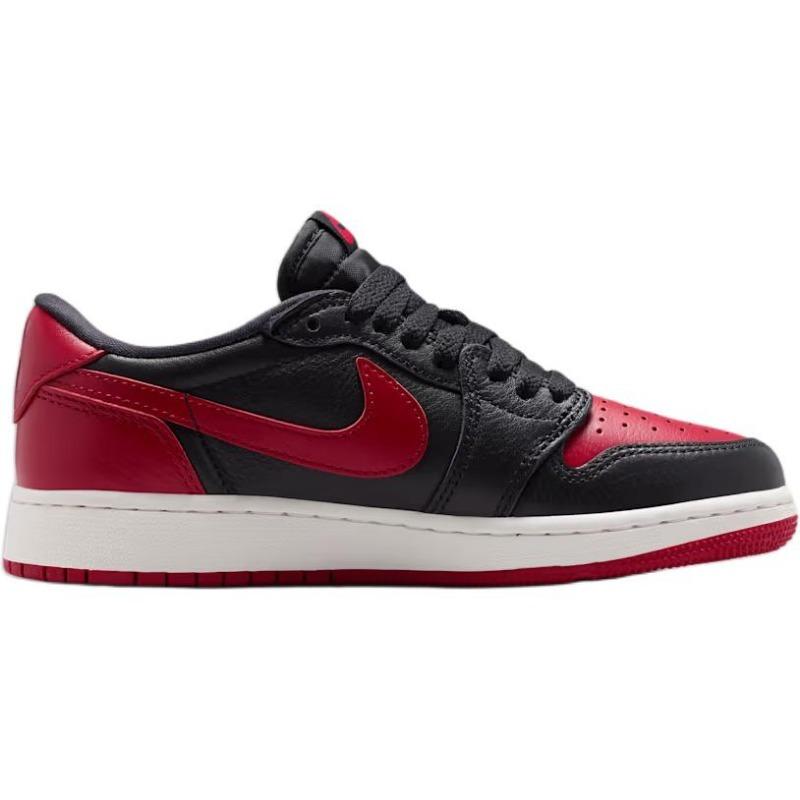 Air Jordan 1 Retro Low OG "Banned" GS zapatillas de baloncesto clásicas cómodas de caña baja negro/rojo/blanco unisex IW6277-001