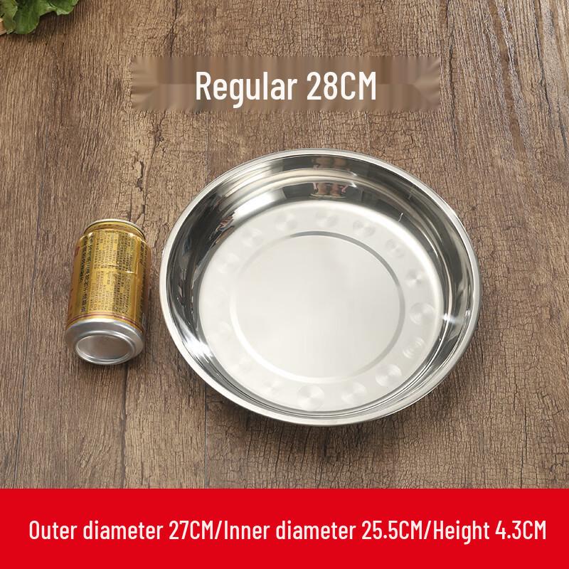 Stainless Steel Round Dinner Plate