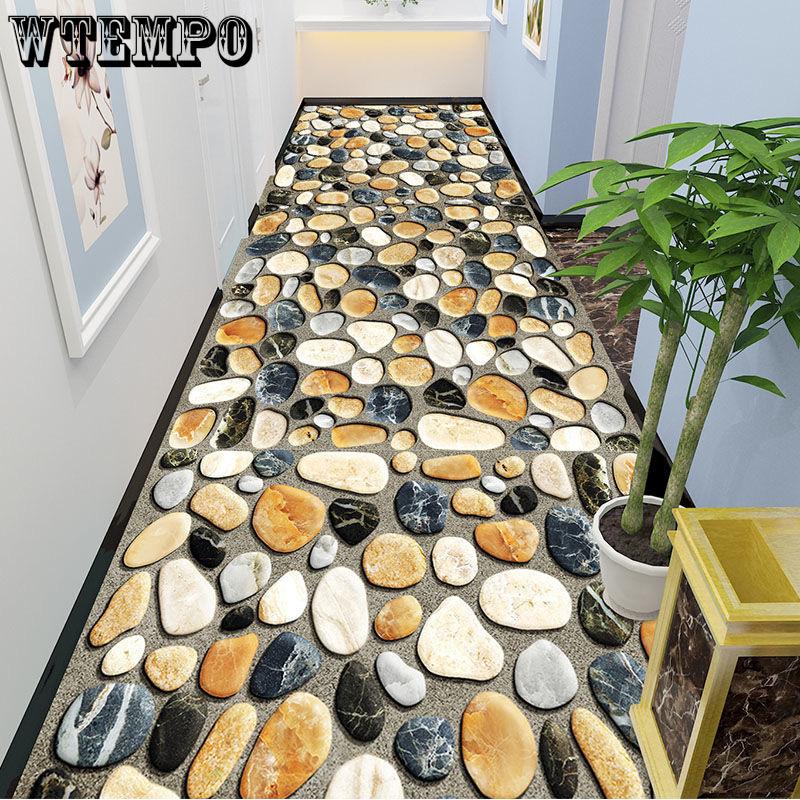 

3D Коридорный ковер Спальня Кофейный столик Гостиная Фойе Коридорный ковер Бытовой Нескользящий коврик для ног 120 * 400CM