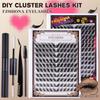 Halloween 168 Clusters Oblique Flying Single Tufts Of Hair Natural Soft Self-Grafting Segmented Diy Eyelash Set