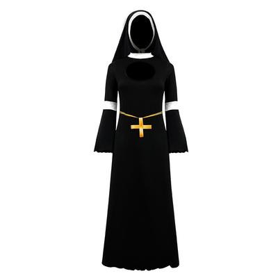 Ladies Halloween Costume Costume Masquerade Cosplay Nun Costume Stage Show Costume Set