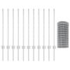 VidaXL Clôture Euro avec 11 poteaux en U Argent 0,8x25 m Acier 3336186