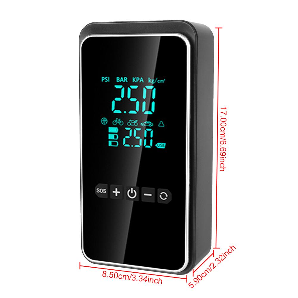 Car Accessories Car Air Compressor Tire Air Pump Portable Inflator Digital 120W for Motorcycle Bicycle Ball