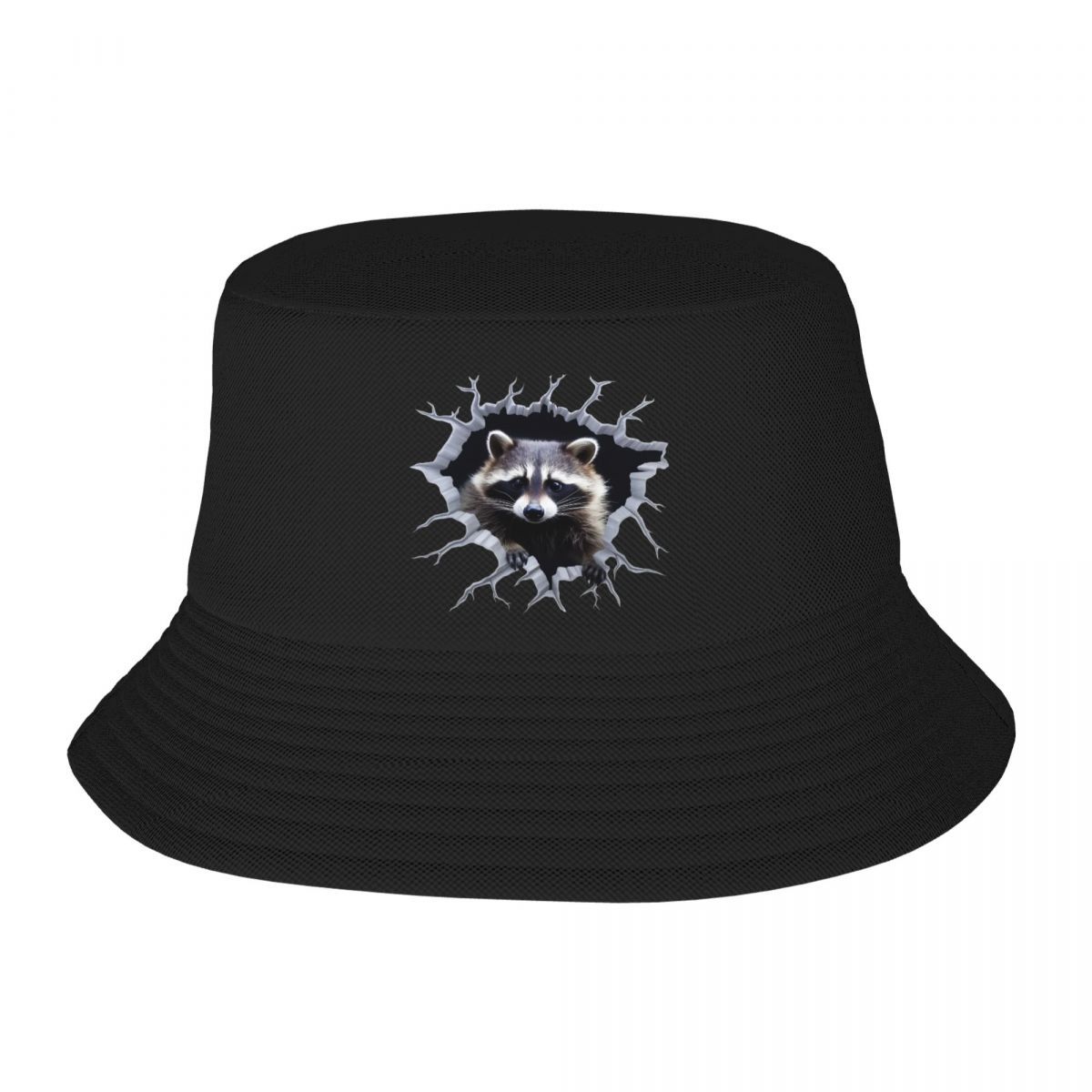 

Custom Funny Raccoon Beach Bucket Hat Unisex Women Unisex Summer FisherUnisex Cap