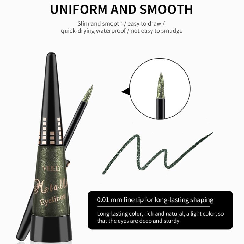 Pearlescent Color Eyeliner Waterproof Long-lasting Non-smudge Bright Shiny Sequin Diamond Liquid Eyeliner