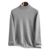 Autumn And Winter Men'S Pure Cashmere Long-Sleeved Semi-Turtleneck Loose Versatile Cashmere Simple Knitted Pullover