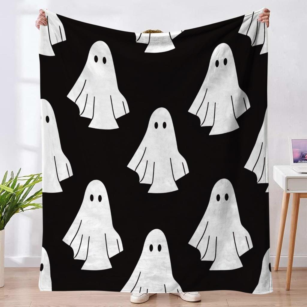 Halloween ghost blanket office sofa air conditioning blanket autumn and winter flannel blanket