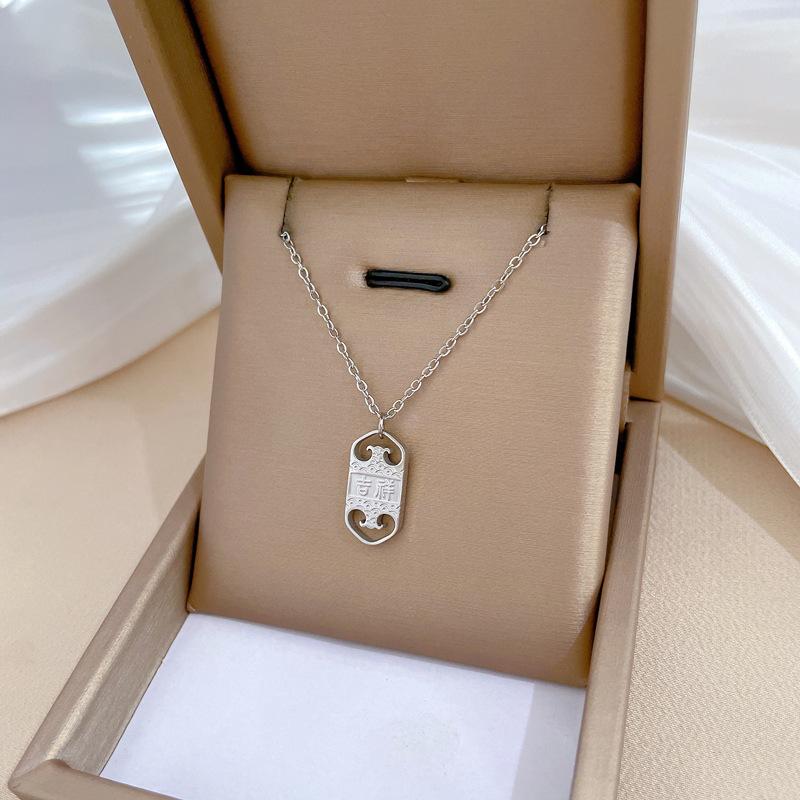 Geometric Planet Personality Minimalist Wind Furnace Real Gold Necklace Female Collarbone Chain