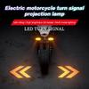 2Pcs Motorcycle Turn Signals LED Projector Turn Signal Lights with Arrow Projection  Waterproof 27 ModesBlinkers Warn Light