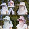 Outdoor Sun Protection Hat With Shoulder Cover For Women Summer Uv Blocker Lightweight Polyester