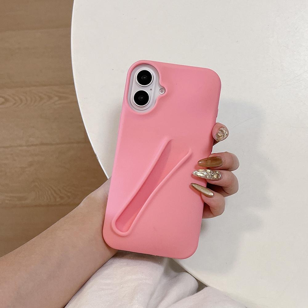 Lipstick Silicone Phone Case for iPhone 11 13 16 15 12 for 14 15 16 Pro 14 16 Pro Max DIY Lipstick Lip Holder Silicone Phone Case