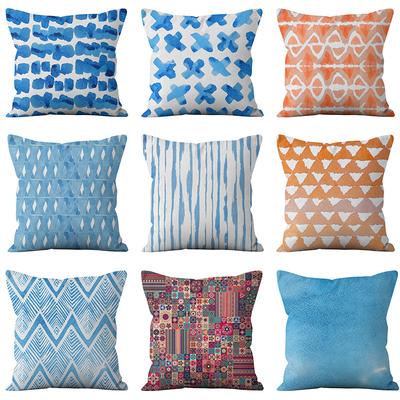 Japanese Retro Watercolor Texture Printed Pillow Case Home Sofa Pillow Cushion Cover Core-free