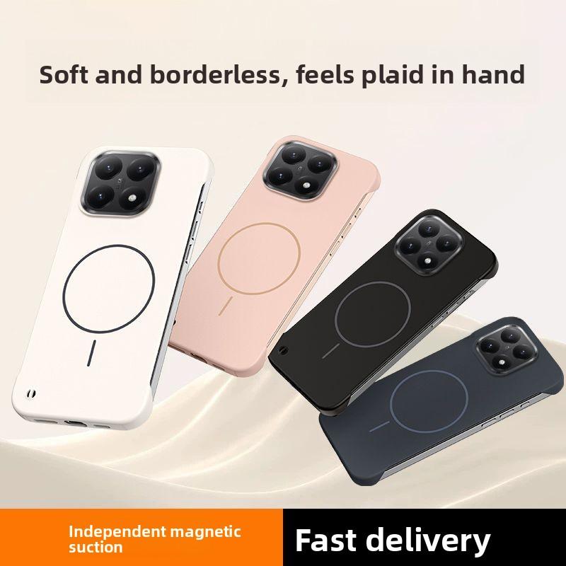 Original For Magsafe Ultrathin Frameless Phone Case For Xiaomi 15T 14T Pro 17 Pro Max POCO X8 ProMax F8 Ultra M8 Pro Matte Cover