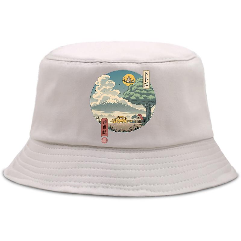 Totoro Pălărie de vară Femei Unisex Panama bob Pălărie de găleată The Design Vizor plat Miyazaki Hayao Studio Ghibli Pălărie de pescar Anime