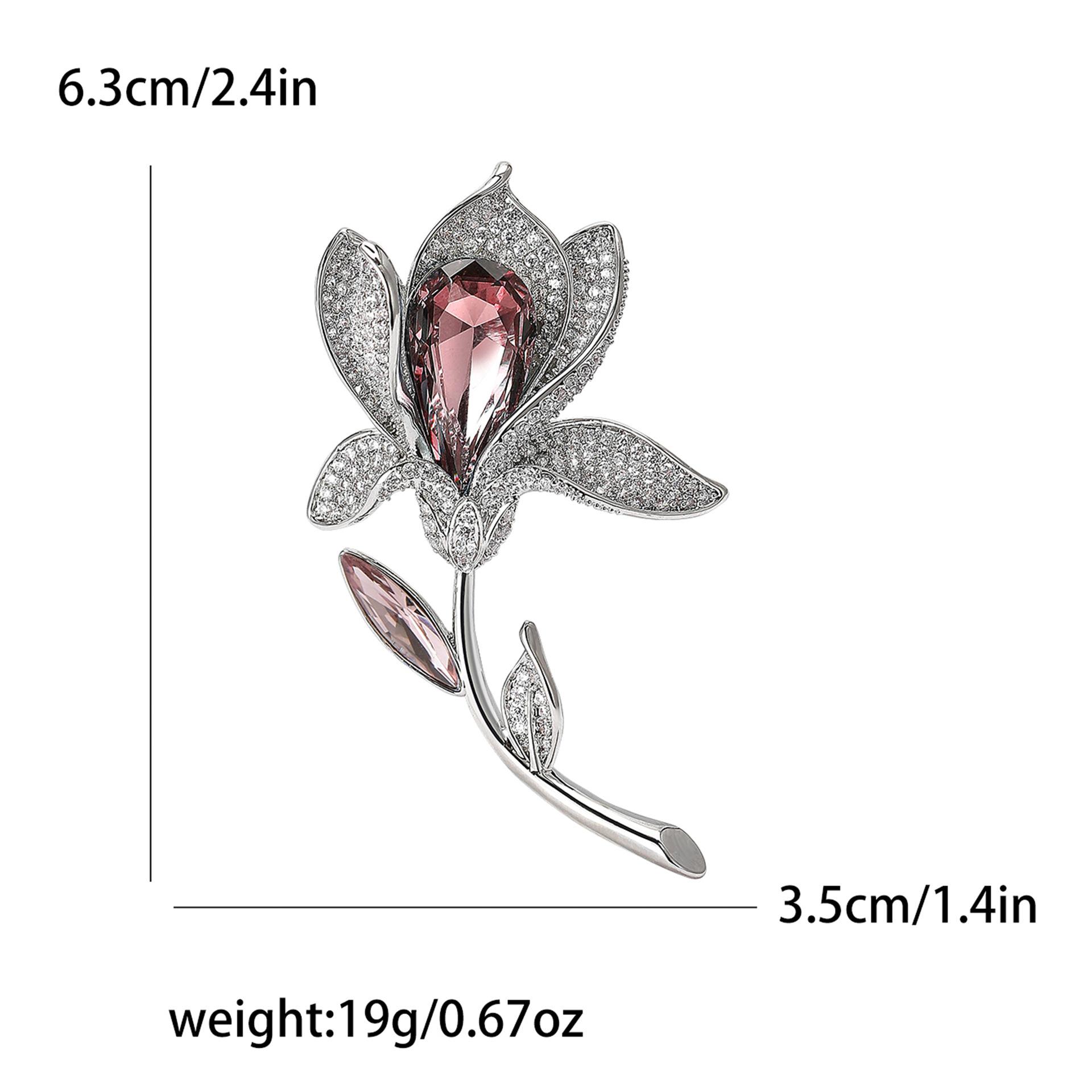 

Легкая роскошная микро-инкрустированная медная циркониевая брошь-лилия, модная темпераментная женская одежда, брошь-булавка