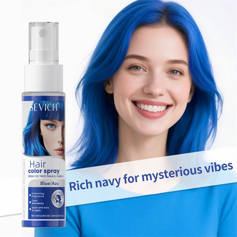 

Sevich 8 Colour Hair Color Spray Instant Hair Color Hair Styling Product 30 мл Тимчасова фарба для волосся Color Fashion Beauty Makeup синій