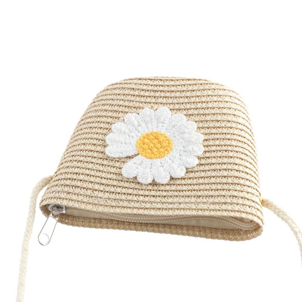 Fruits Strawberry Crossbody Coin Bag Straw Messenger Bags Korean Purse Wallets Women Shoulder Bags