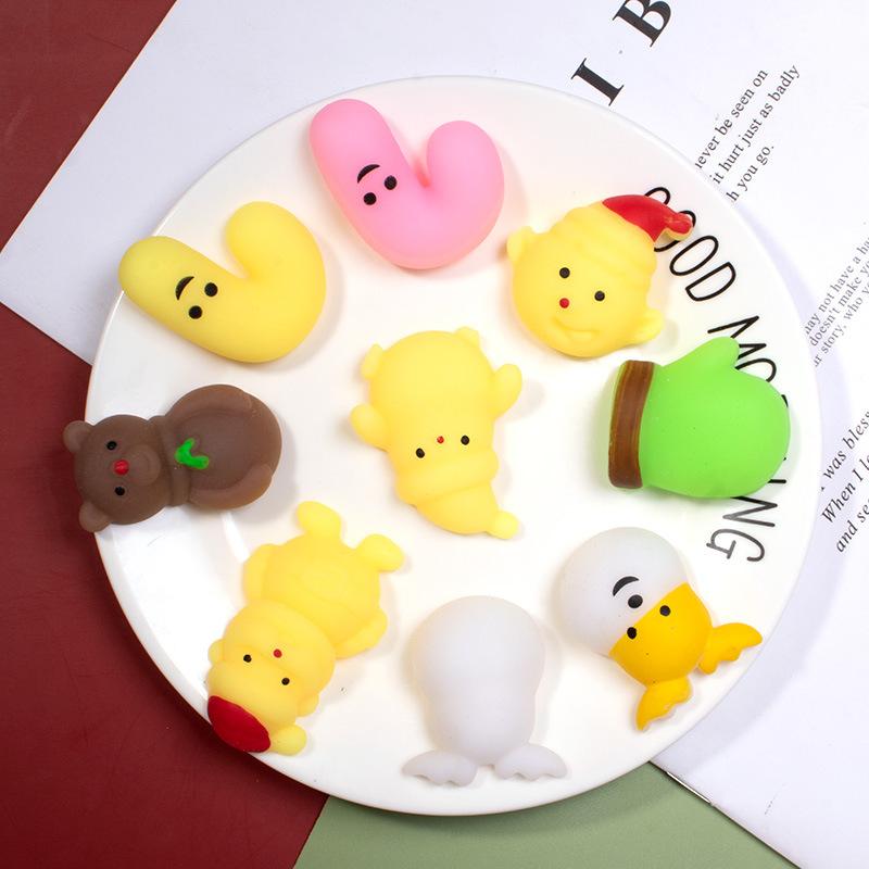 10/30/50Pcs Christmas Squishy Toys Kawaii Soft Stress Reliever Fidget Toys Party Favors, Goodie Bag, Christmas Gifts Kids Adult