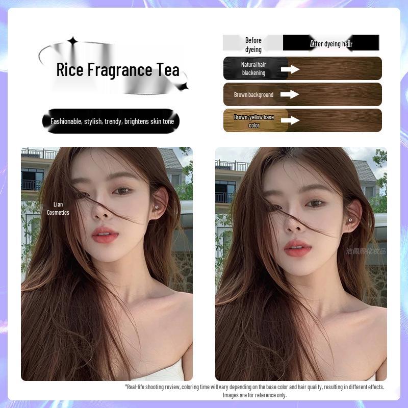 

Фарба для волосся Лічі Браун - Рослинний крем для домашнього використання, підходить для чоловіків та жінок, популярний колір 2026 року. 2 boxes, includes dye tools + 2 hair masks