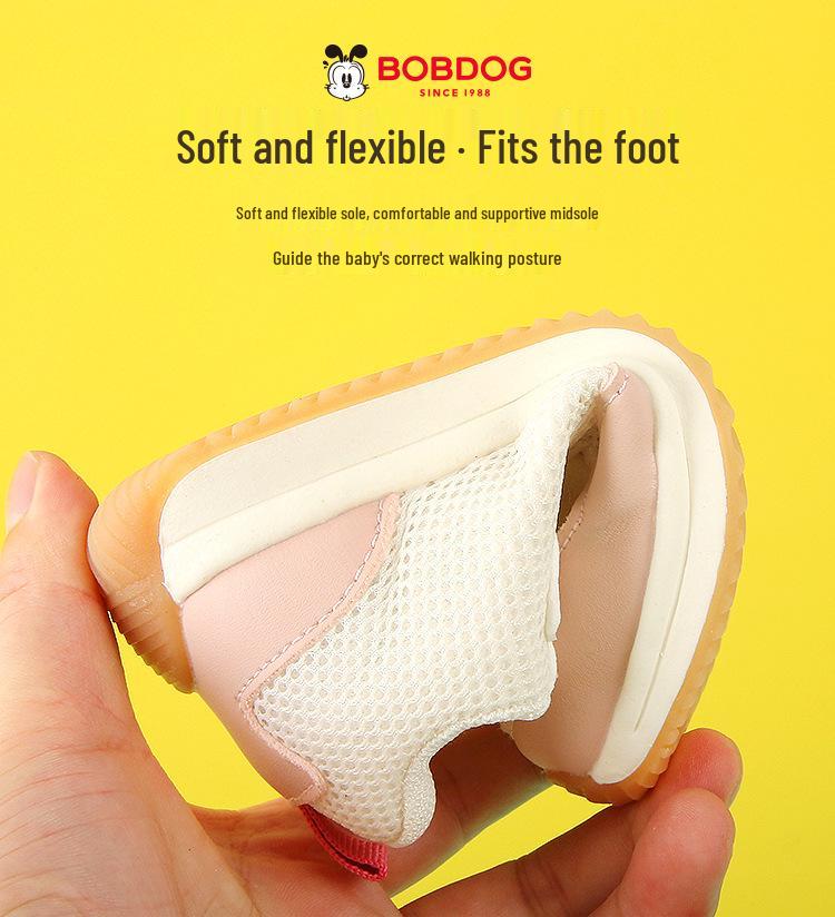 Bobodou Baby and Toddler Mesh Shoes - Non-Slip, Breathable, for Boys and Girls in Spring and Autumn.