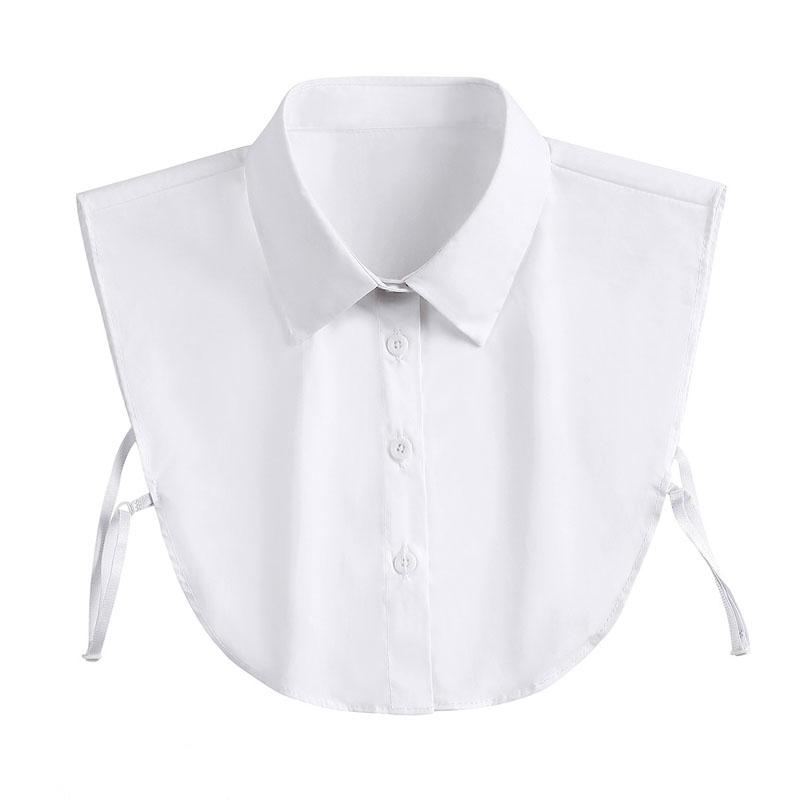 

Белый женский кружевной воротник с поддельным галстуком, черный модный воротник с оборками, съемный воротник, лацкан, блузка, топ, женская одежда, аксессуар