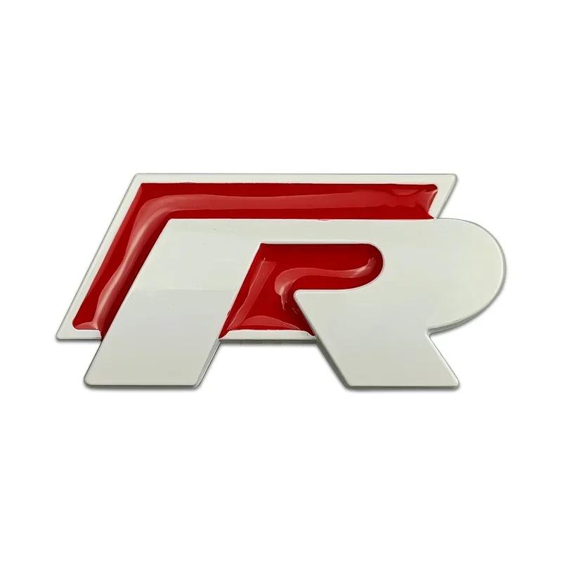 Metal Car Front Grille Emblem Rear Trunk Stickers for Volkswagen VW R Rline Badge GOLF PASSAT Polo TIGUAN TOUAREG T-ROC Lavida
