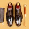 British Glossy Leather Shoes Men'S Formal Business Cowhide Inner Leather One-Piece Oxford Shoes