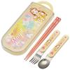 Skater Trio Set of and Disney Size for Made in Chopsticks, Spoon, Fork, Belle, 23, Girls, Antibacterial, Japan, TACC2AG-A