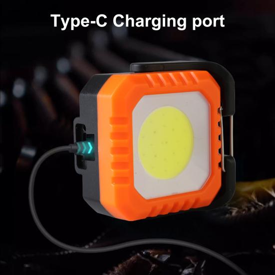 LED Work Light Magnetic Rechargeable Type-C Charging 5 Modes 180 Degrees Rotatable Flood