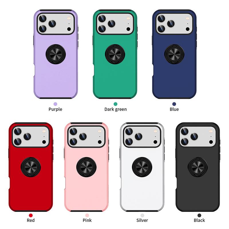 Magnetic Ring Holder Phone Case for IPhone 17 Air 16E 16 15 14 Pro Max 13 12 Mini XS X XR 7 8 Plus Hard Shell Shockproof Cover