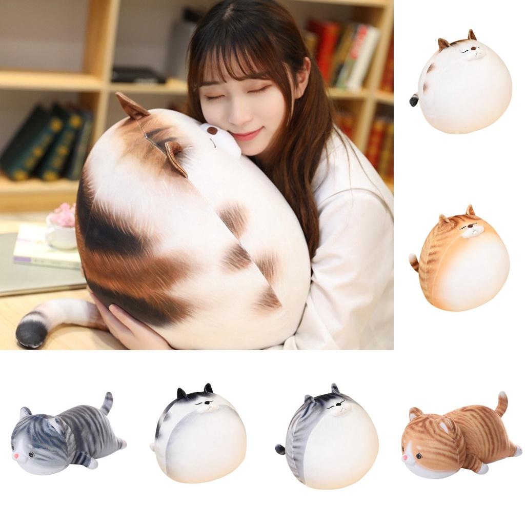 Big Huggable Cat Plushie For Bedtime Cuddles With Realistic Design And Smooth Stitching